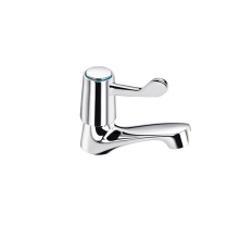 Factory sale brass chrome with polited  pillar basin tap